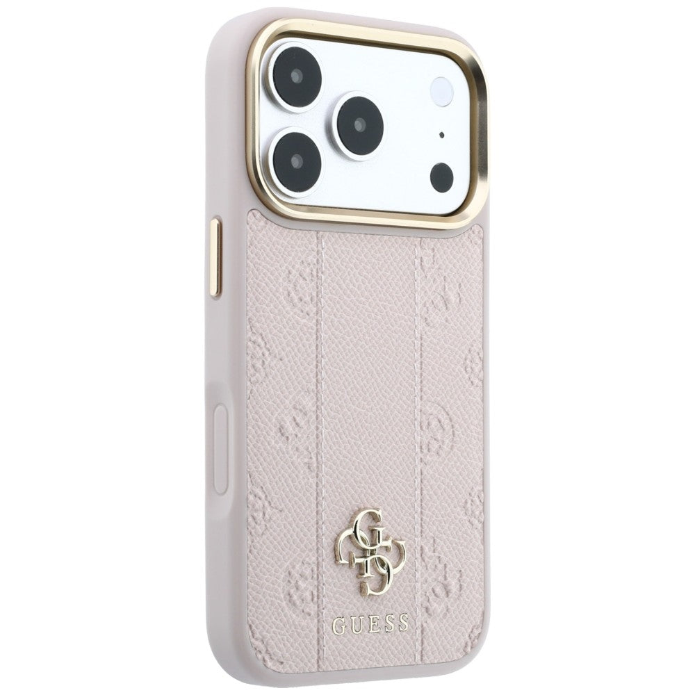 MagSafe-deksel for Apple iPhone 18 Pro / 17 Pro, Guess, Stripe Peony 4G, Rosa
