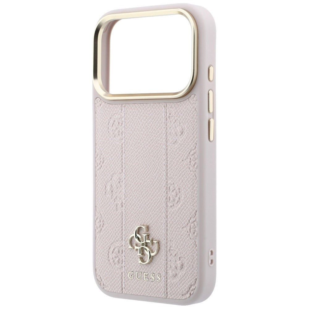 MagSafe-deksel for Apple iPhone 18 Pro / 17 Pro, Guess, Stripe Peony 4G, Rosa