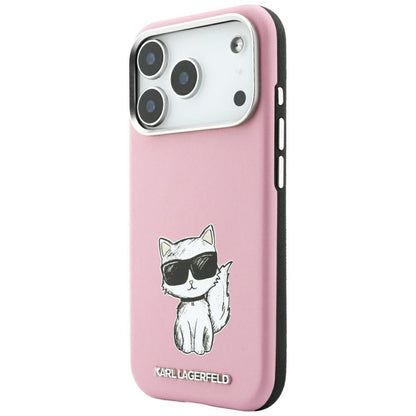 MagSafe-deksel for Apple iPhone 18 Pro / 17 Pro, Karl Lagerfeld, Choupette Sketch, Rosa