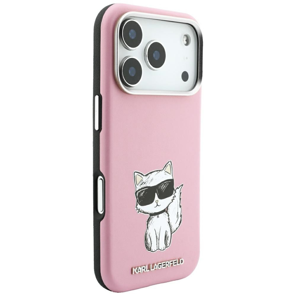 MagSafe-deksel for Apple iPhone 18 Pro / 17 Pro, Karl Lagerfeld, Choupette Sketch, Rosa