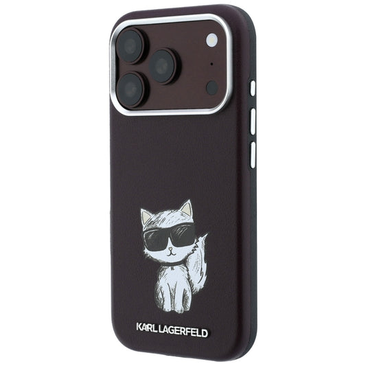 MagSafe-deksel for Apple iPhone 18 Pro / 17 Pro, Karl Lagerfeld, Choupette Sketch, Burgunder