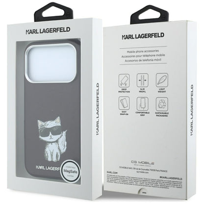 MagSafe-deksel for Apple iPhone 18 Pro / 17 Pro, Karl Lagerfeld, Choupette Sketch, Burgunder