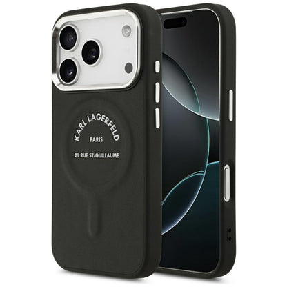 MagSafe-deksel for Apple iPhone 18 Pro / 17 Pro, Karl Lagerfeld, EMB. Ring med Karl RSG-logo, svart