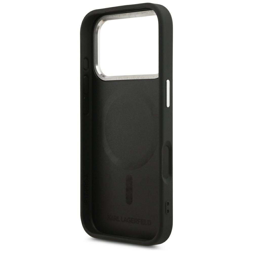 MagSafe-deksel for Apple iPhone 18 Pro / 17 Pro, Karl Lagerfeld, EMB. Ring med Karl RSG-logo, svart