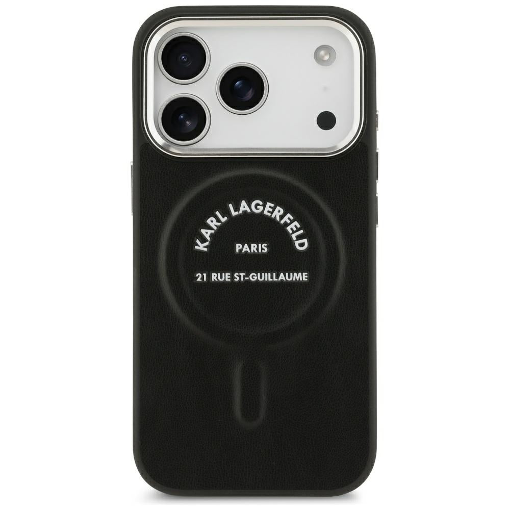 MagSafe-deksel for Apple iPhone 18 Pro / 17 Pro, Karl Lagerfeld, EMB. Ring med Karl RSG-logo, svart