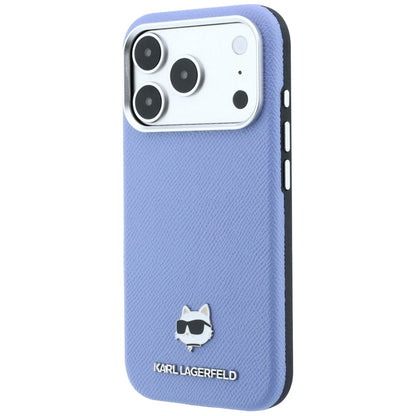 MagSafe-deksel for Apple iPhone 18 Pro / 17 Pro, Karl Lagerfeld, Grained Choupette Head, Bleu