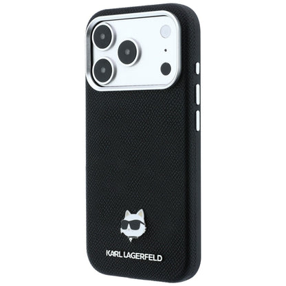MagSafe-deksel for Apple iPhone 18 Pro / 17 Pro, Karl Lagerfeld, Grained Choupette Head, Svart