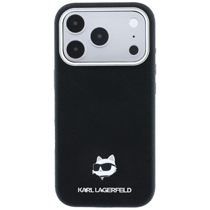 MagSafe-deksel for Apple iPhone 18 Pro / 17 Pro, Karl Lagerfeld, Grained Choupette Head, Svart