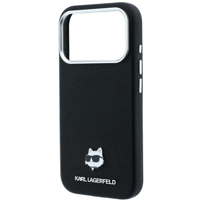 MagSafe-deksel for Apple iPhone 18 Pro / 17 Pro, Karl Lagerfeld, Grained Choupette Head, Svart