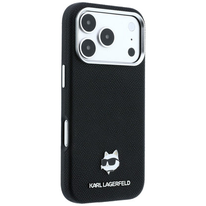 MagSafe-deksel for Apple iPhone 18 Pro / 17 Pro, Karl Lagerfeld, Grained Choupette Head, Svart