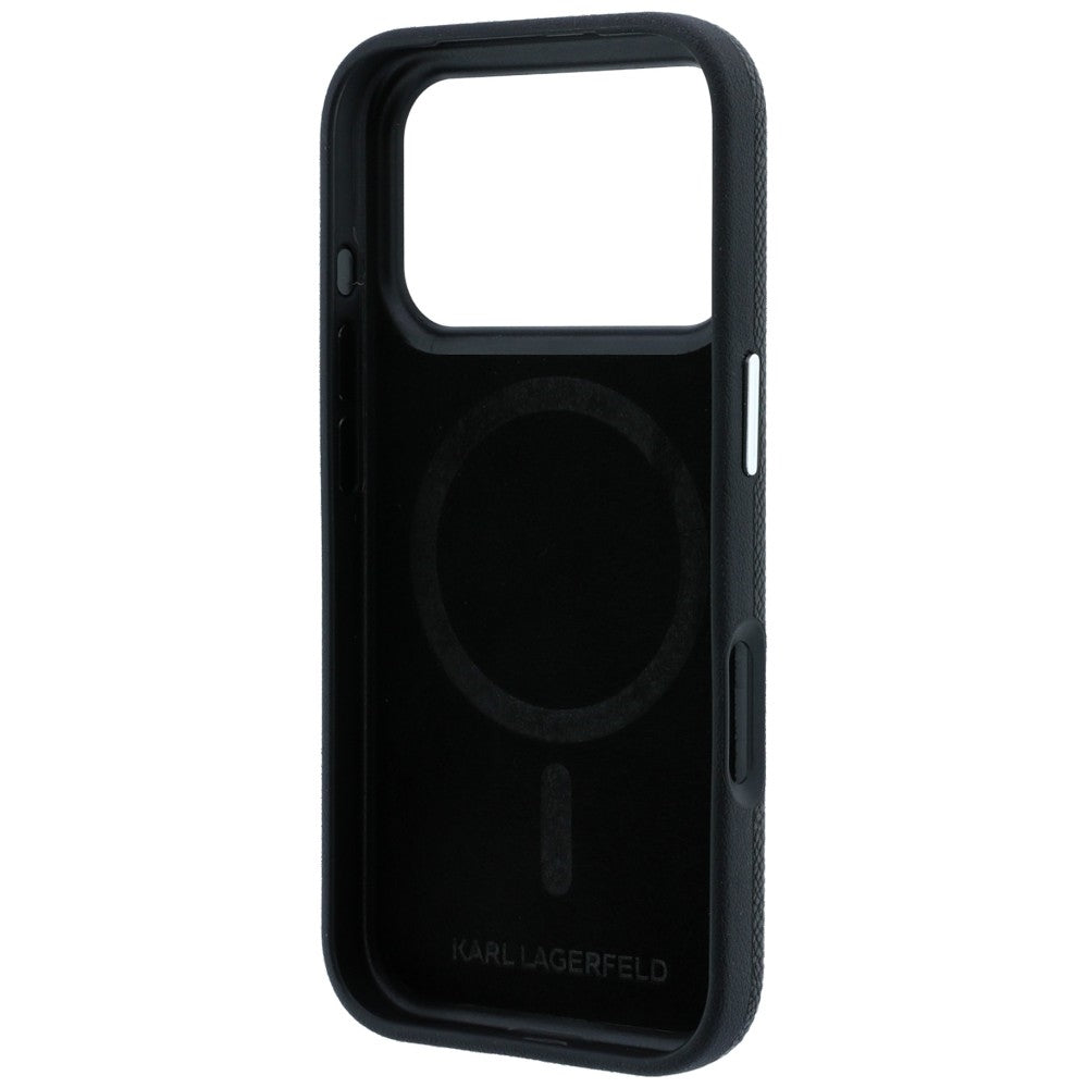 MagSafe-deksel for Apple iPhone 18 Pro / 17 Pro, Karl Lagerfeld, Grained Choupette Head, Svart