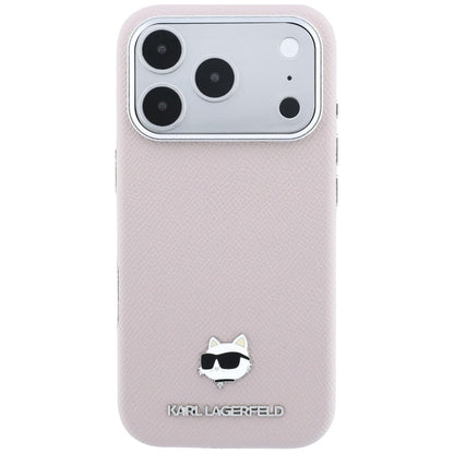 MagSafe-deksel for Apple iPhone 18 Pro / 17 Pro, Karl Lagerfeld, Grained Choupette Head, Rosa