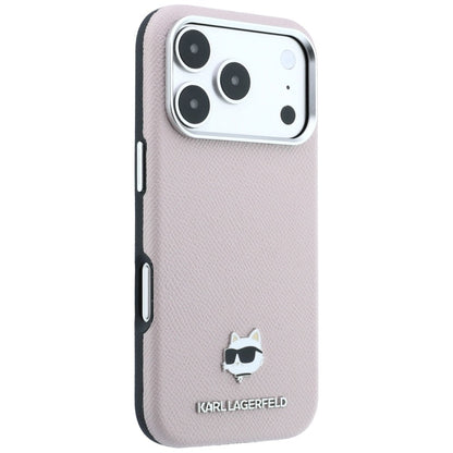 MagSafe-deksel for Apple iPhone 18 Pro / 17 Pro, Karl Lagerfeld, Grained Choupette Head, Rosa