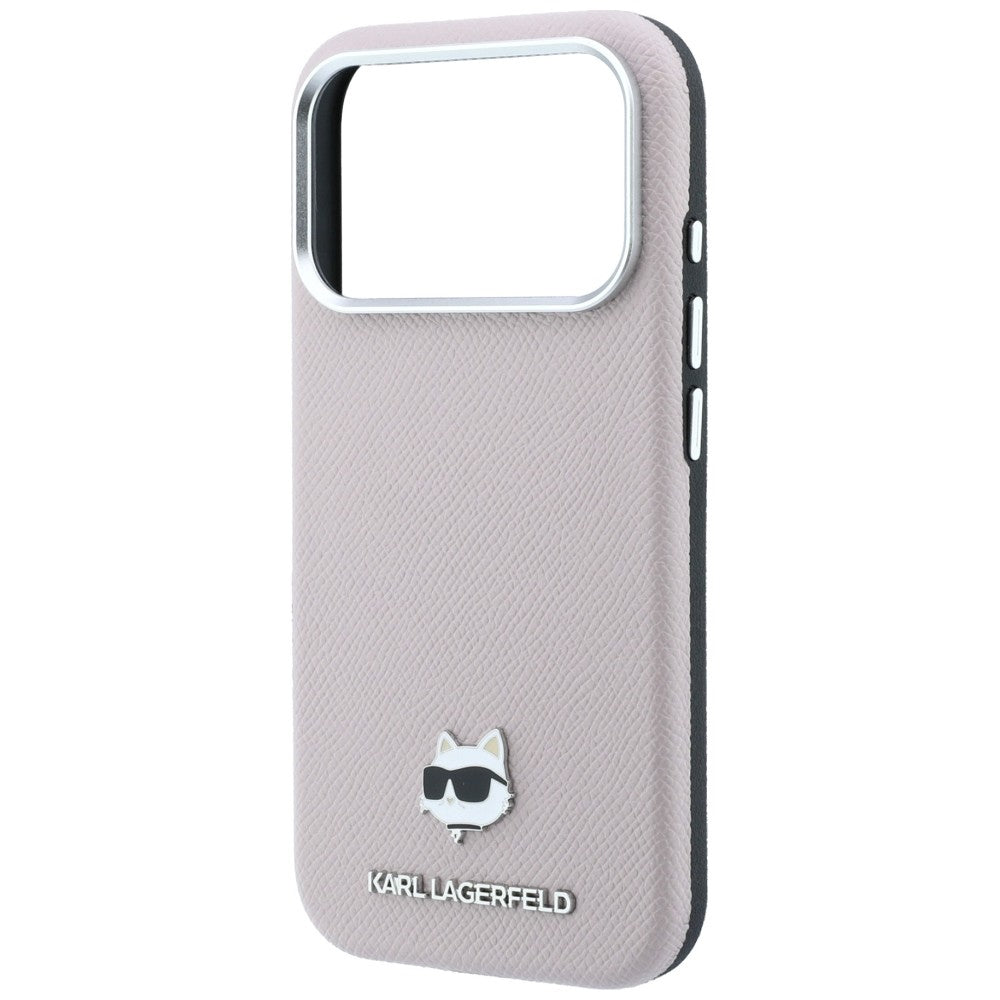 MagSafe-deksel for Apple iPhone 18 Pro / 17 Pro, Karl Lagerfeld, Grained Choupette Head, Rosa