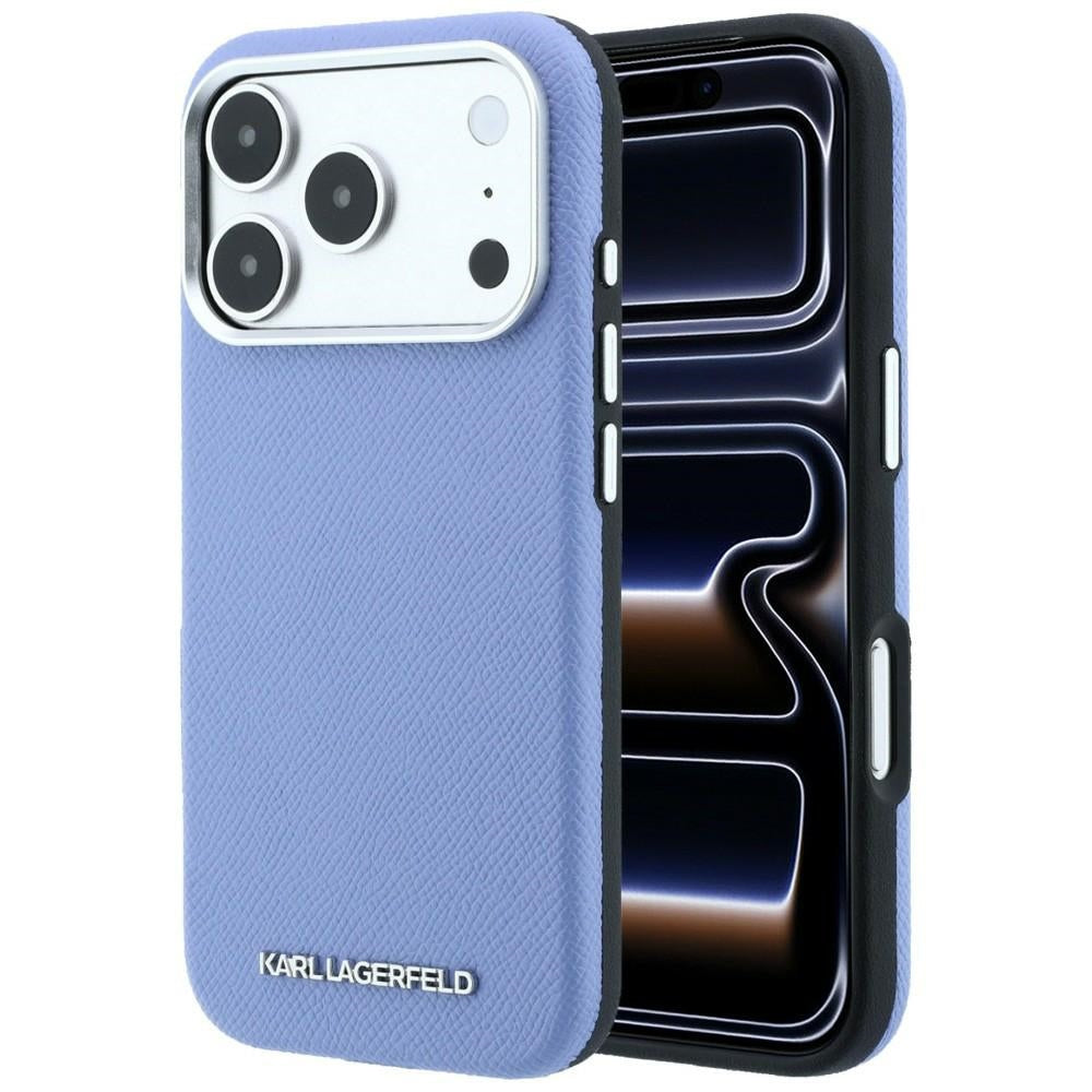 MagSafe-deksel for Apple iPhone 18 Pro / 17 Pro, Karl Lagerfeld, Kornet forlenget logo, Blå