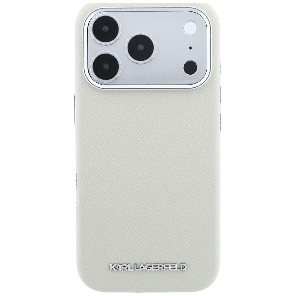 MagSafe-deksel for Apple iPhone 18 Pro / 17 Pro, Karl Lagerfeld, Kornet forlenget logo, beige