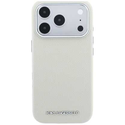 MagSafe-deksel for Apple iPhone 18 Pro / 17 Pro, Karl Lagerfeld, Kornet forlenget logo, beige