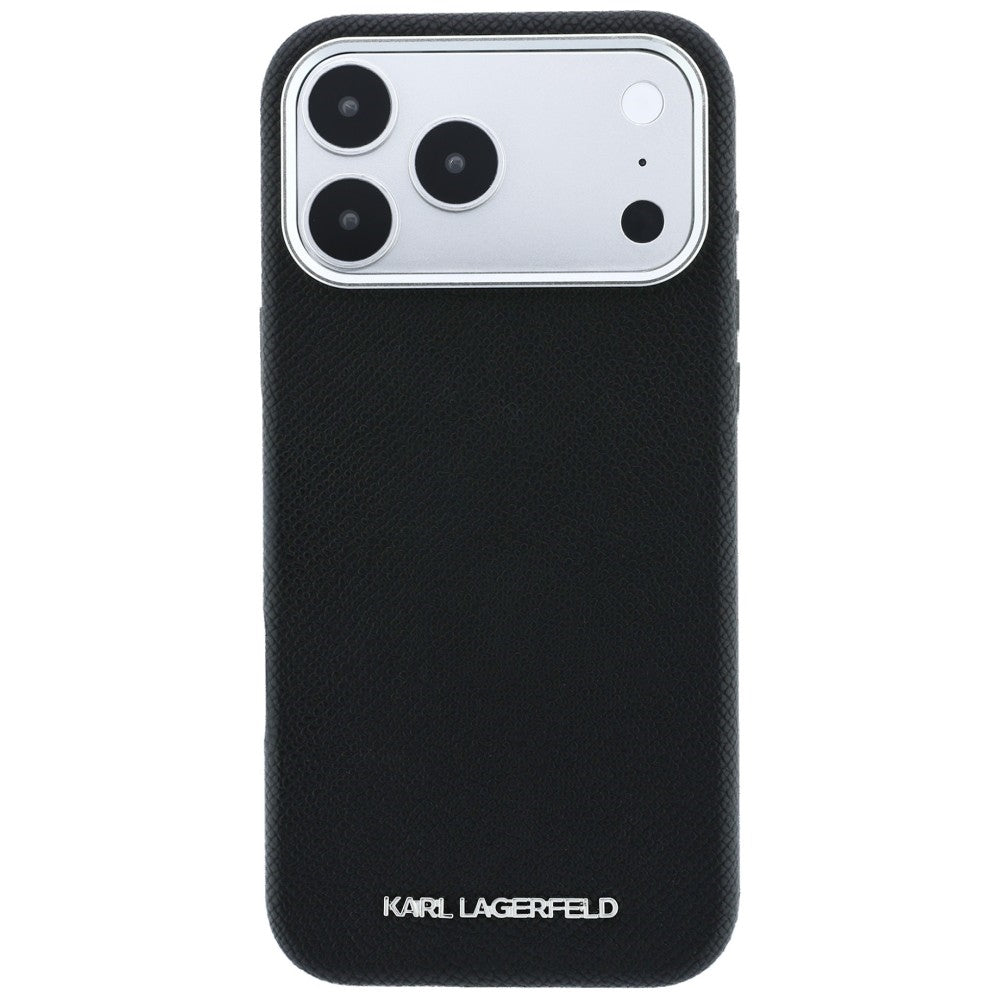 MagSafe-deksel for Apple iPhone 18 Pro / 17 Pro, Karl Lagerfeld, Kornet forlenget logo, svart