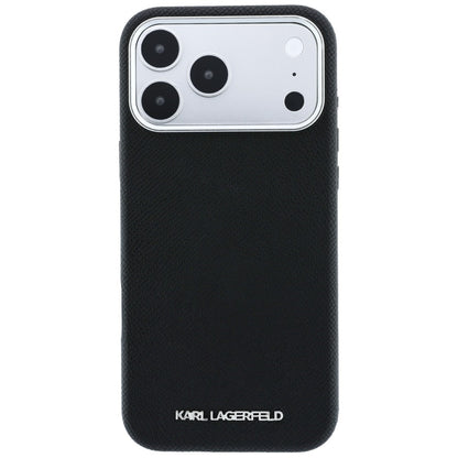 MagSafe-deksel for Apple iPhone 18 Pro / 17 Pro, Karl Lagerfeld, Kornet forlenget logo, svart
