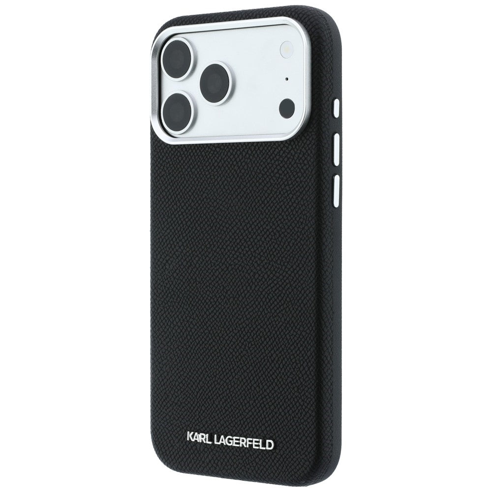 MagSafe-deksel for Apple iPhone 18 Pro / 17 Pro, Karl Lagerfeld, Kornet forlenget logo, svart