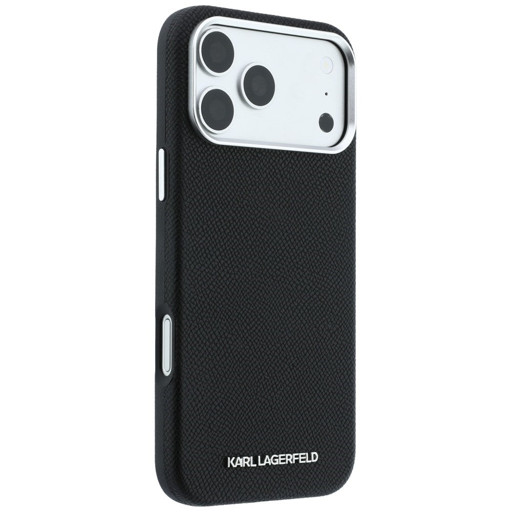 MagSafe-deksel for Apple iPhone 18 Pro / 17 Pro, Karl Lagerfeld, Kornet forlenget logo, svart