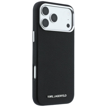 MagSafe-deksel for Apple iPhone 18 Pro / 17 Pro, Karl Lagerfeld, Kornet forlenget logo, svart
