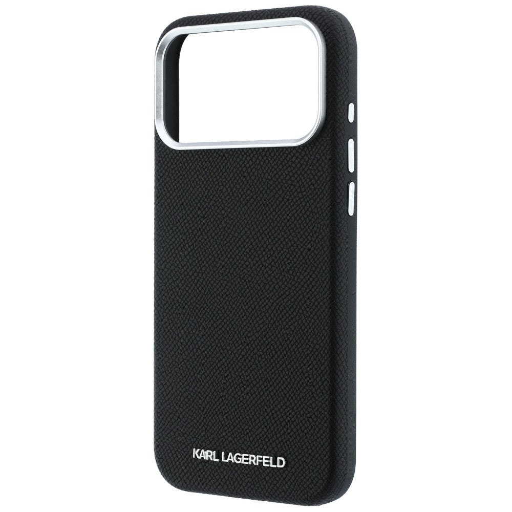 MagSafe-deksel for Apple iPhone 18 Pro / 17 Pro, Karl Lagerfeld, Kornet forlenget logo, svart