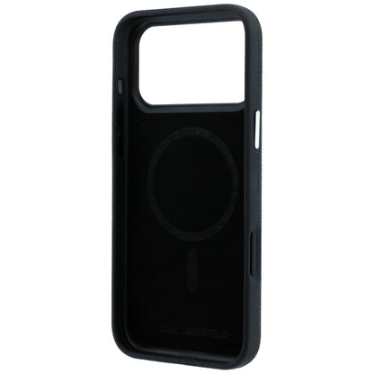 MagSafe-deksel for Apple iPhone 18 Pro / 17 Pro, Karl Lagerfeld, Kornet forlenget logo, svart