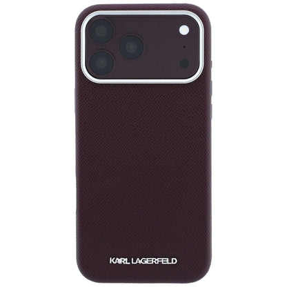 MagSafe-deksel for Apple iPhone 18 Pro / 17 Pro, Karl Lagerfeld, Kornet forlenget logo, Burgunder