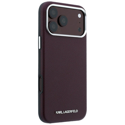 MagSafe-deksel for Apple iPhone 18 Pro / 17 Pro, Karl Lagerfeld, Kornet forlenget logo, Burgunder