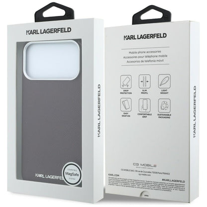 MagSafe-deksel for Apple iPhone 18 Pro / 17 Pro, Karl Lagerfeld, Kornet forlenget logo, Burgunder