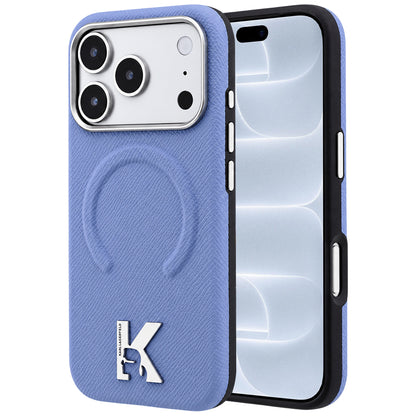 MagSafe-deksel til Apple iPhone 18 Pro / 17 Pro, Karl Lagerfeld, Grained Embossed Ring, blå