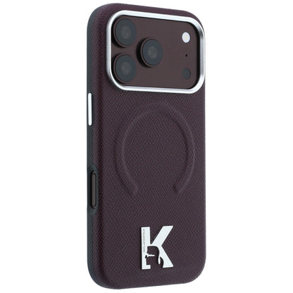 MagSafe-deksel for Apple iPhone 18 Pro / 17 Pro, Karl Lagerfeld, Kornet preget ring, Burgunder