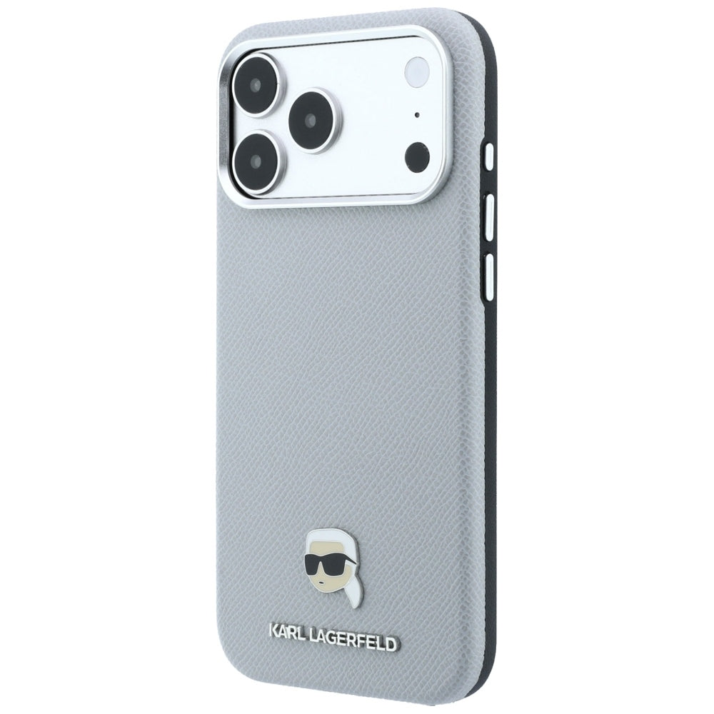 MagSafe-deksel for Apple iPhone 18 Pro / 17 Pro, Karl Lagerfeld, Kornet Karl Head's Metal, Grå
