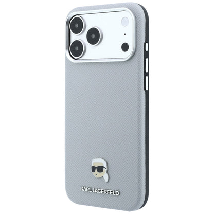 MagSafe-deksel for Apple iPhone 18 Pro / 17 Pro, Karl Lagerfeld, Kornet Karl Head's Metal, Grå
