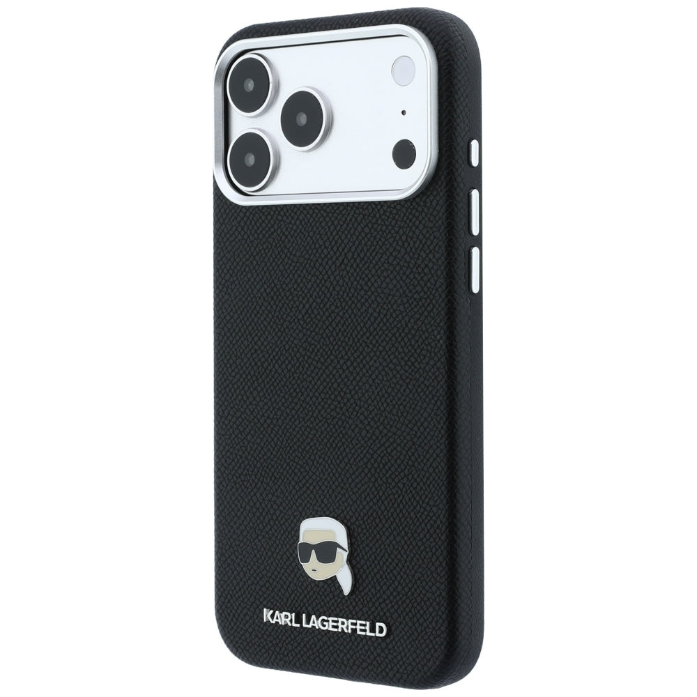 MagSafe-deksel for Apple iPhone 18 Pro / 17 Pro, Karl Lagerfeld, Kornet Karl Head's Metal, Svart