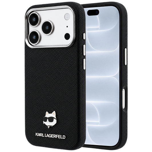 MagSafe-deksel for Apple iPhone 18 Pro / 17 Pro, Karl Lagerfeld, Kornet Karl Head's Metal, Svart