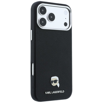 MagSafe-deksel for Apple iPhone 18 Pro / 17 Pro, Karl Lagerfeld, Kornet Karl Head's Metal, Svart