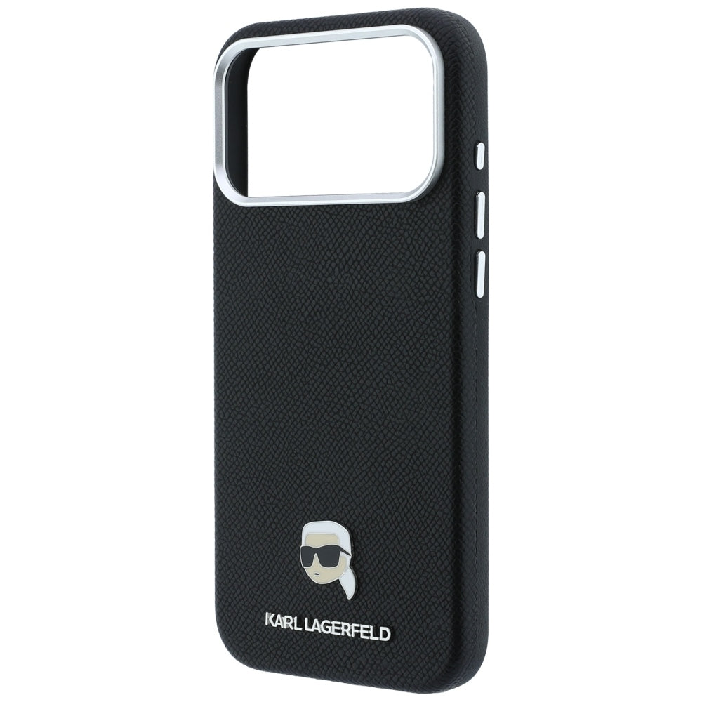 MagSafe-deksel for Apple iPhone 18 Pro / 17 Pro, Karl Lagerfeld, Kornet Karl Head's Metal, Svart