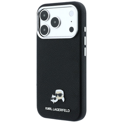 MagSafe-deksel for Apple iPhone 18 Pro / 17 Pro, Karl Lagerfeld, Grained KC Heads, Svart