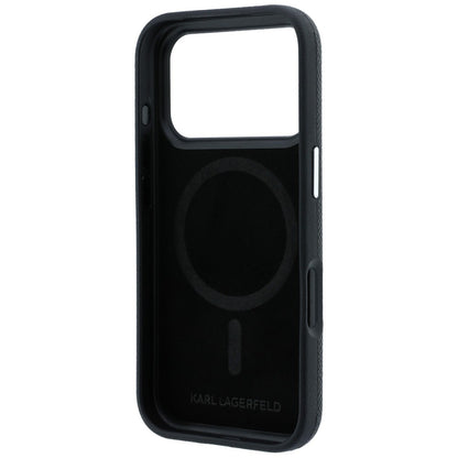 MagSafe-deksel for Apple iPhone 18 Pro / 17 Pro, Karl Lagerfeld, Grained KC Heads, Svart