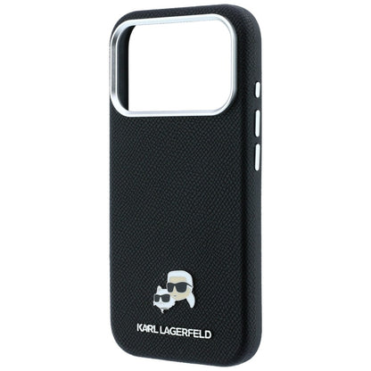 MagSafe-deksel for Apple iPhone 18 Pro / 17 Pro, Karl Lagerfeld, Grained KC Heads, Svart
