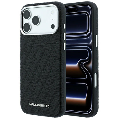 MagSafe-deksel for Apple iPhone 18 Pro / 17 Pro, Karl Lagerfeld, Kornet metallogo, svart