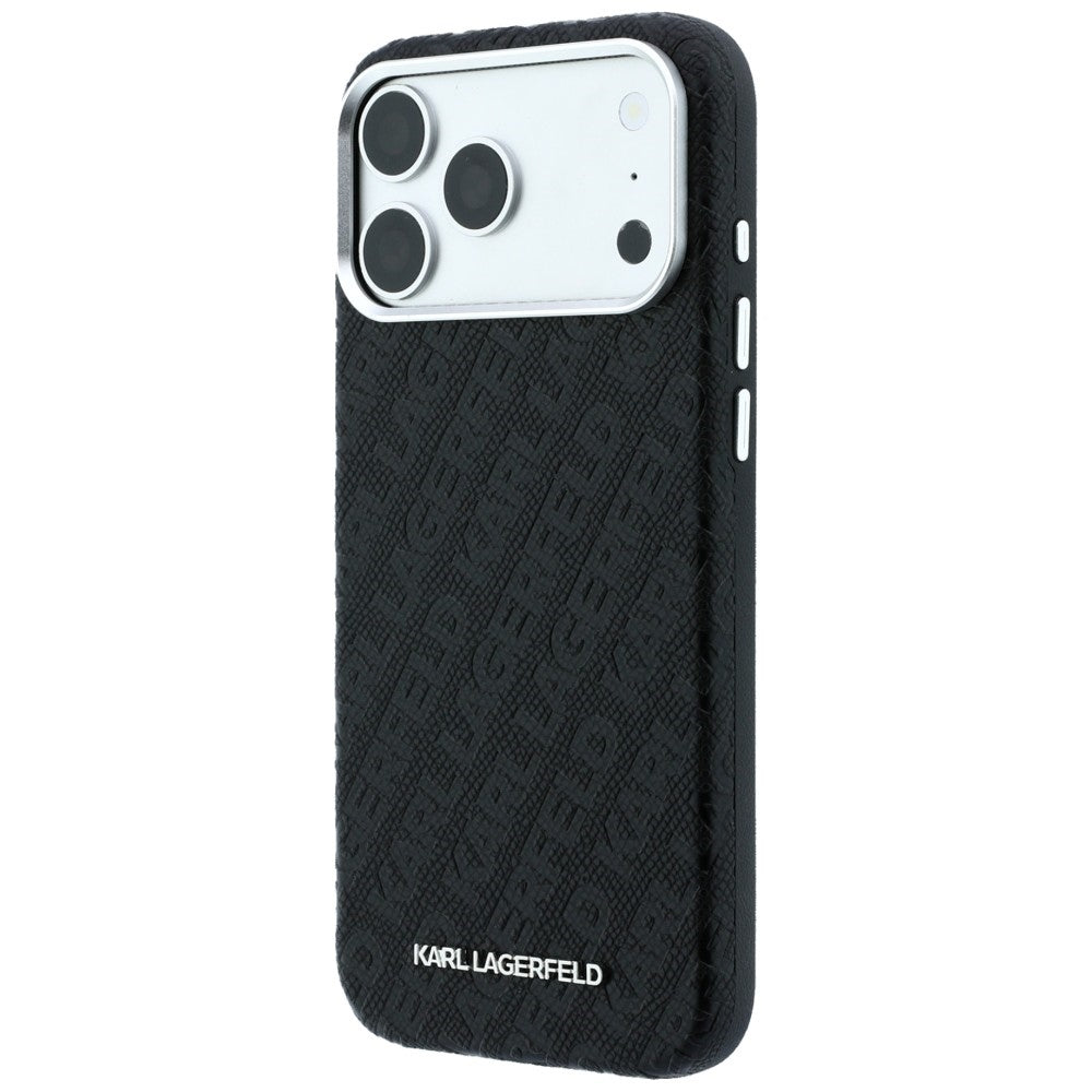 MagSafe-deksel for Apple iPhone 18 Pro / 17 Pro, Karl Lagerfeld, Kornet metallogo, svart