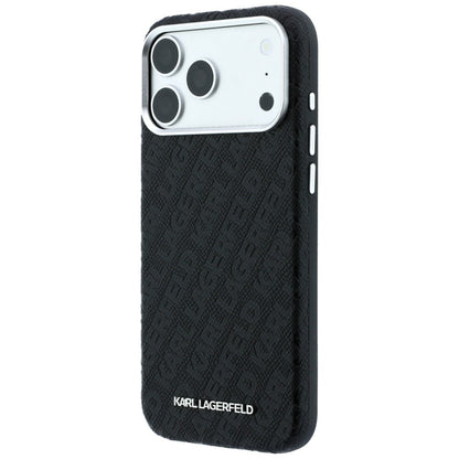MagSafe-deksel for Apple iPhone 18 Pro / 17 Pro, Karl Lagerfeld, Kornet metallogo, svart
