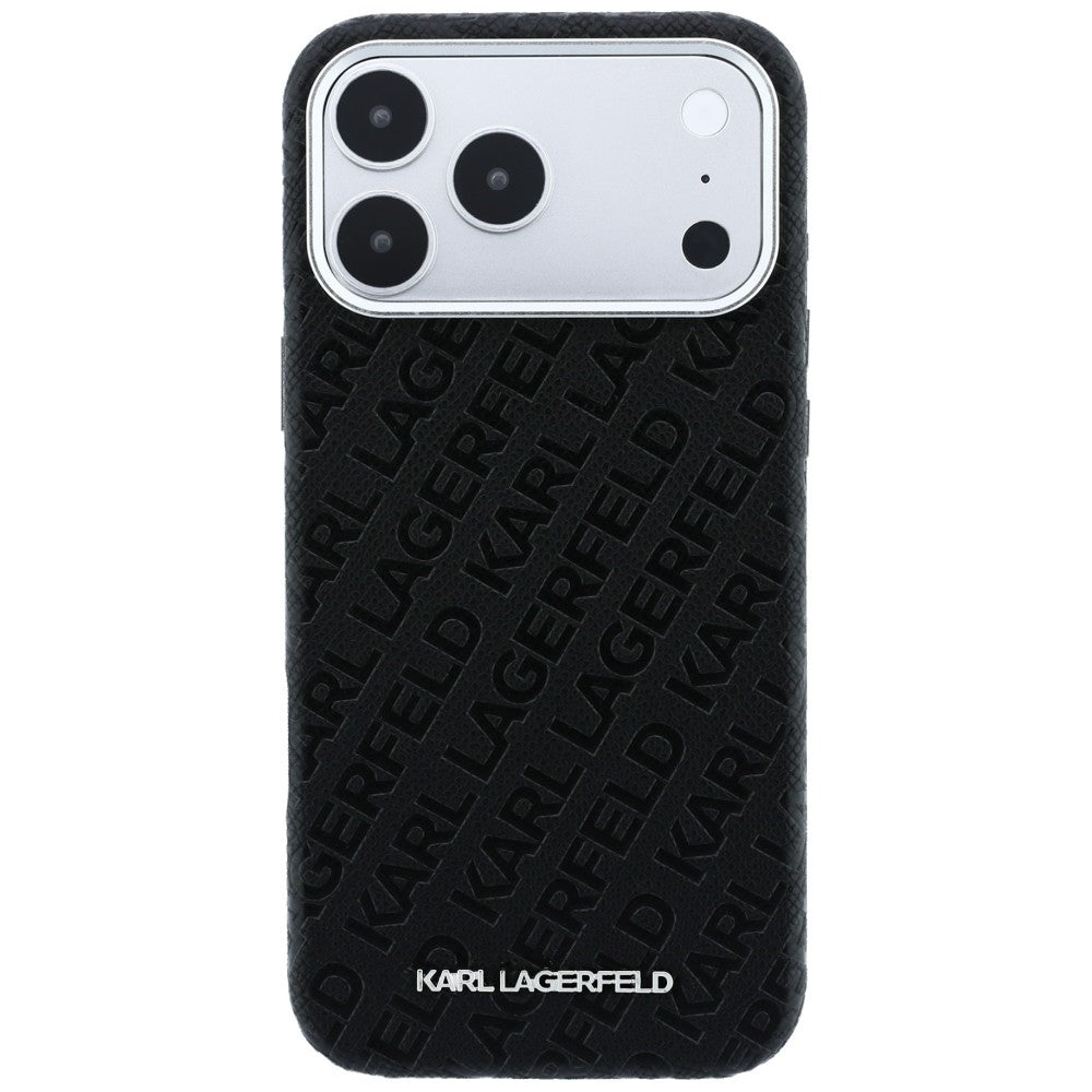 MagSafe-deksel for Apple iPhone 18 Pro / 17 Pro, Karl Lagerfeld, Kornet metallogo, svart