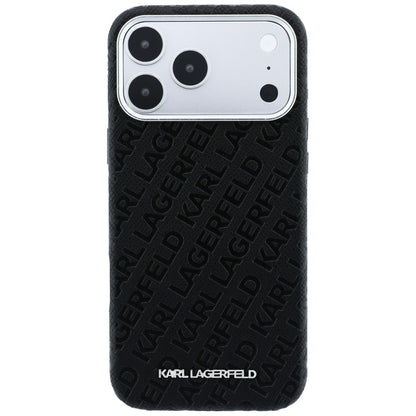 MagSafe-deksel for Apple iPhone 18 Pro / 17 Pro, Karl Lagerfeld, Kornet metallogo, svart