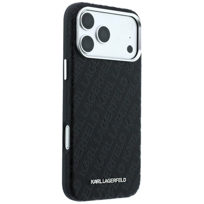 MagSafe-deksel for Apple iPhone 18 Pro / 17 Pro, Karl Lagerfeld, Kornet metallogo, svart