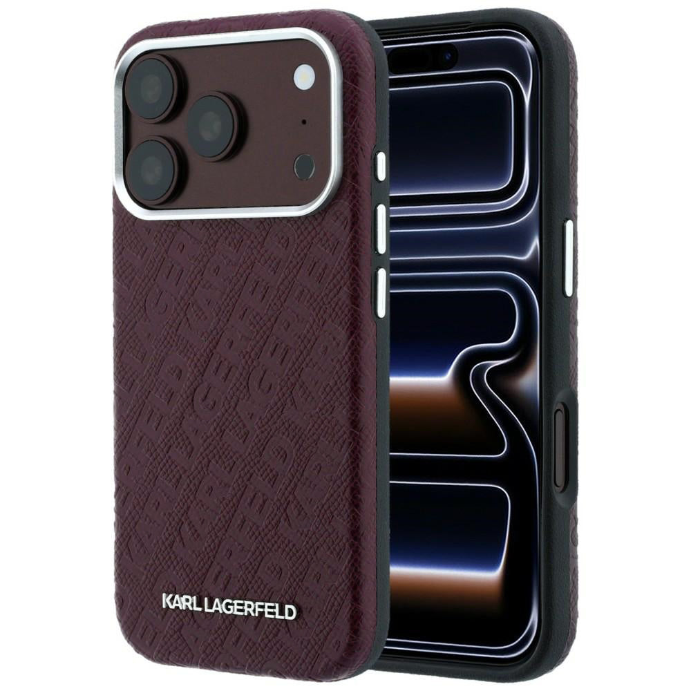 MagSafe-deksel for Apple iPhone 18 Pro / 17 Pro, Karl Lagerfeld, Kornet metallogo, Burgunder