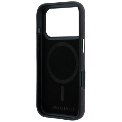 MagSafe-deksel for Apple iPhone 18 Pro / 17 Pro, Karl Lagerfeld, Kornet metallogo, Burgunder